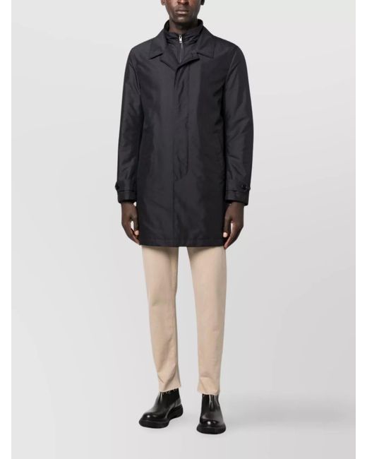 Fay Blue Single Breasted Coat for men