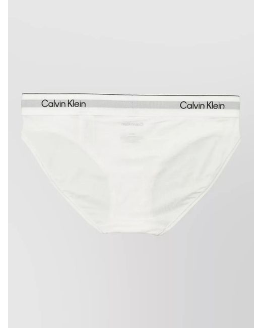 Calvin Klein White Cotton Modal Low-Rise Bikini Briefs