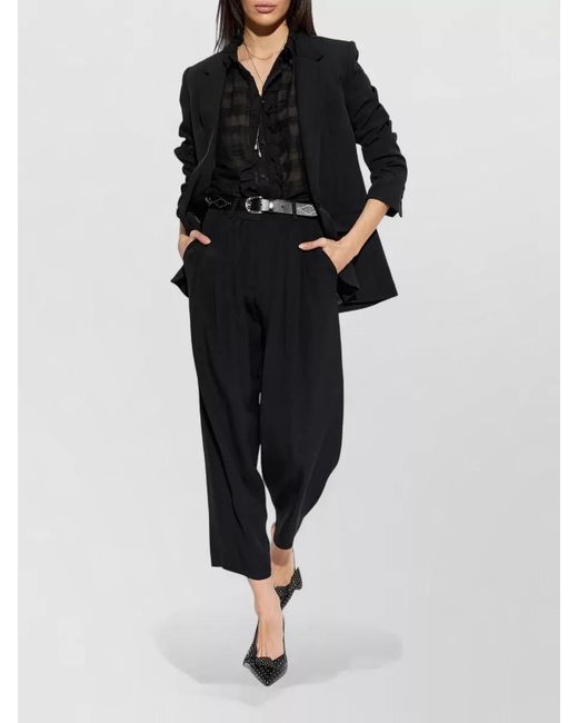 Isabel Marant Black Feray Tailored Jacket Notch Lapel Design