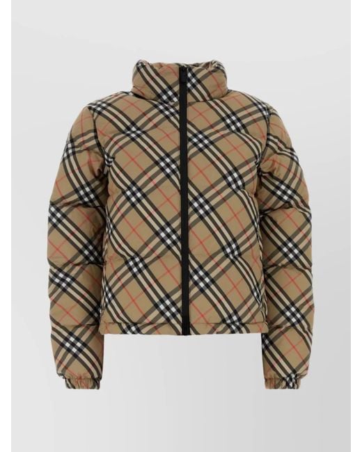 Burberry Metallic Embroidered Polyester Down Jacket