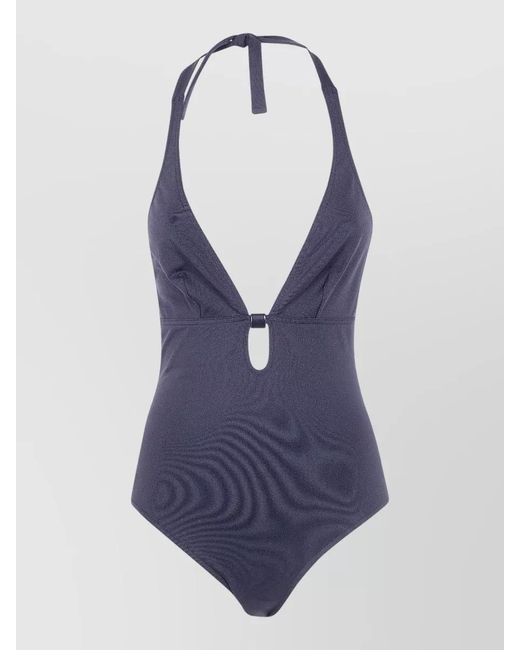 Eres Blue Harmony Halter One Piece Swimsuit Cutout