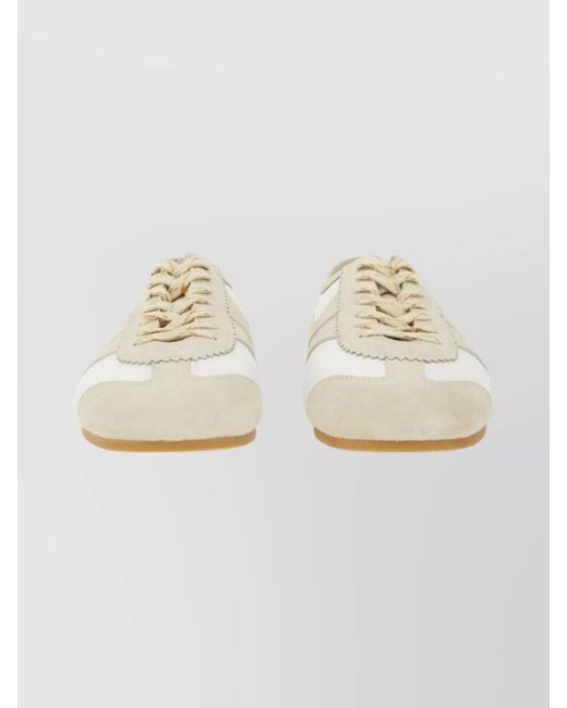 Dries Van Noten Metallic Leather Low-Top Sneakers for men