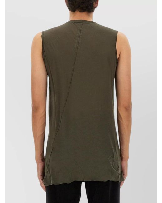 Rick Owens Green Cotton Tank Top for men