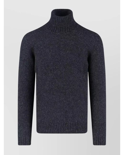 Drumohr Blue Lambswool Crewneck Jumper for men