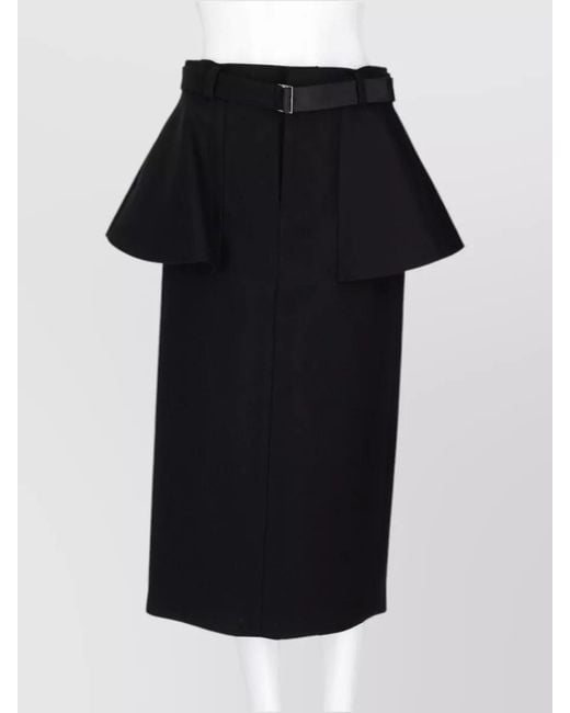 Sacai Black Suit Skirt
