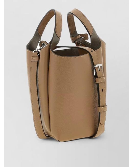 Tod's Natural T Mini Bucket Bag Adjustable Strap Handles