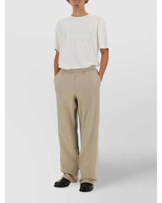 Helmut Lang Natural Logo-Print T-Shirt for men