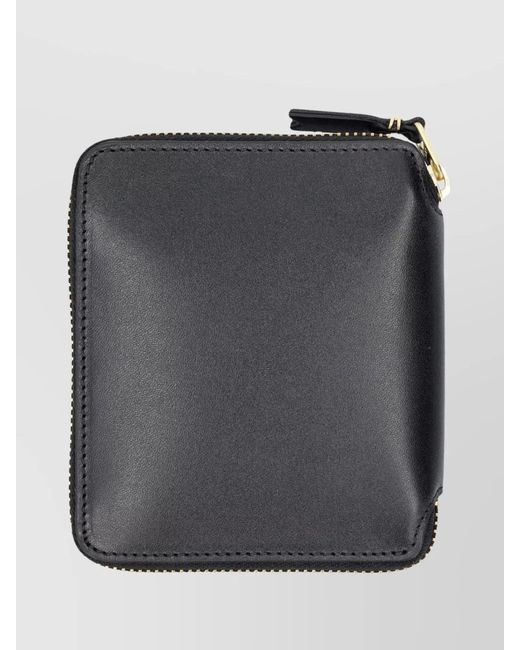 Comme des Garçons Gray Leather Zip Around Wallet