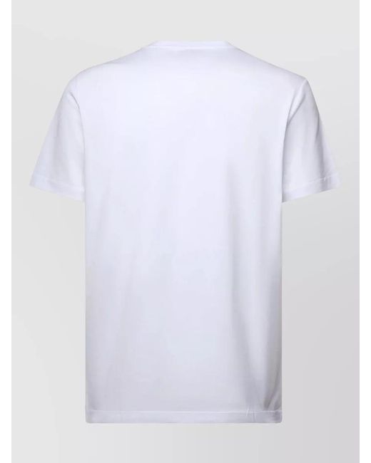 Dondup White Cotton Crew Neck Short Sleeve Top for men