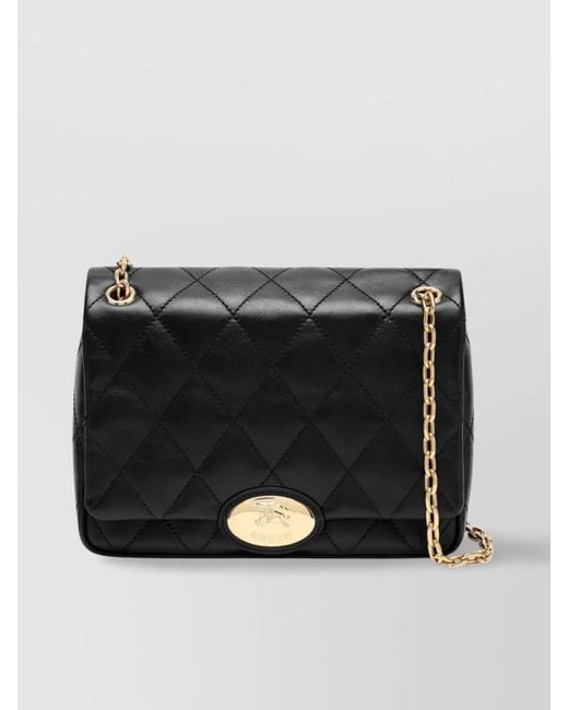 Burberry Black Large Quilted Chain Strap Shoulder Bag
