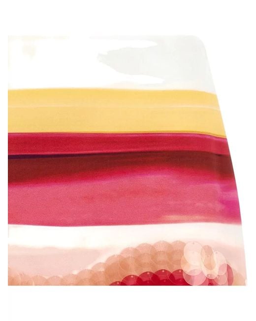 Fendi Multicolor Striped Cotton Skirt High Waist Sequins