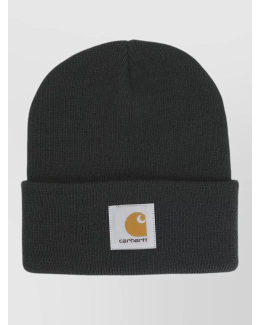 Carhartt Black Short Watch Hat Beanie Turn Up Cuff for men