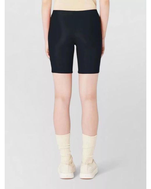 AMI Blue Cotton Shorts Knee Length Tailored Style