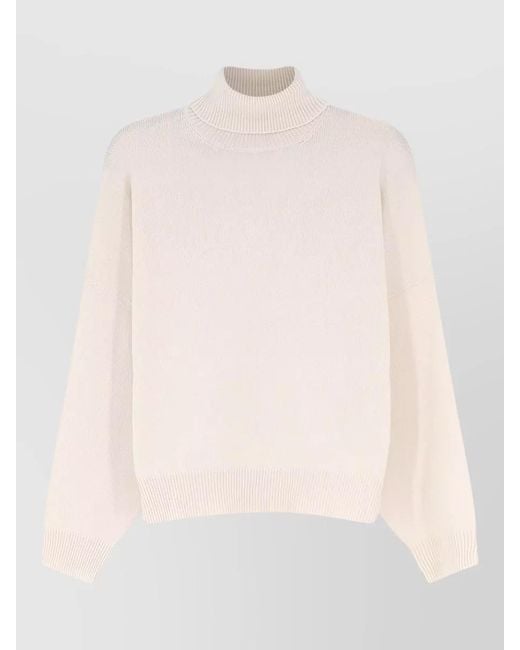 Brunello Cucinelli Natural Cashmere Turtleneck Sweatshirt