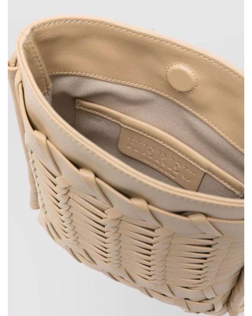 Hereu Natural Trena Leather Crossbody Shoulder Bag Rectangular