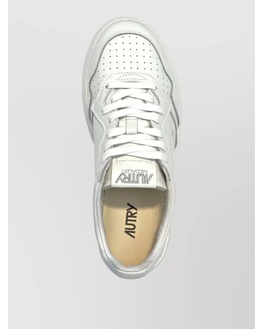 Autry Gray Medalist Low Top Leather Sneakers