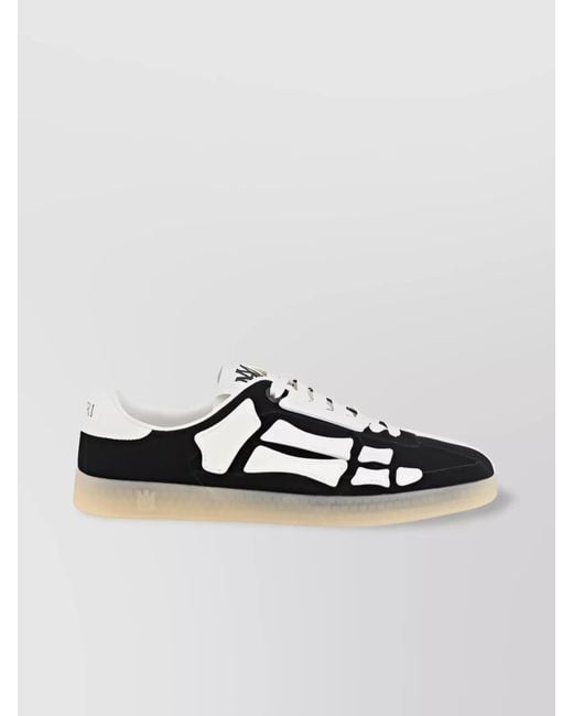 Amiri Multicolor Bone Appliqué Leather Sneakers for men