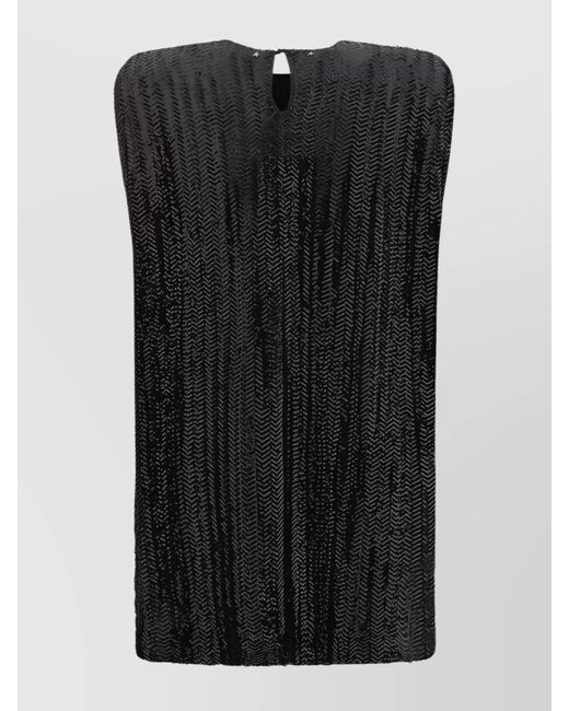 Golden Goose Deluxe Brand Black Sequined Sleeveless Mini Dress