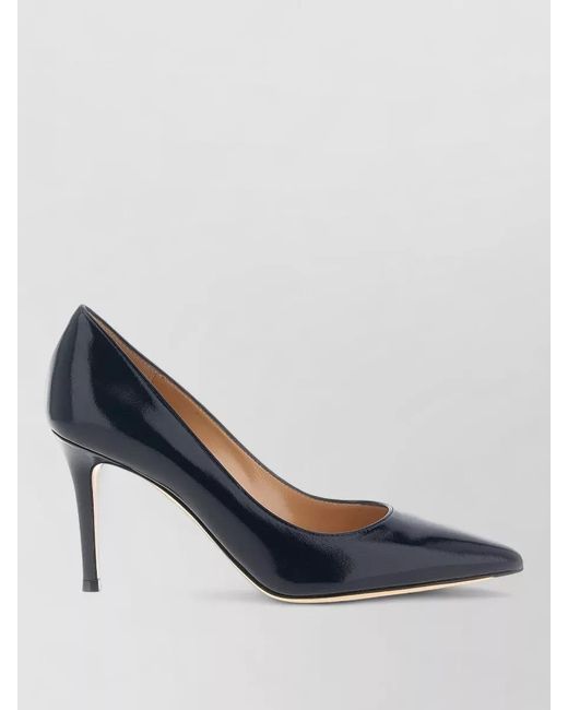 Gianvito Rossi Blue Lamb Leather Pumps