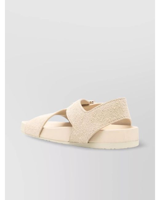 Loewe Natural Leather Crossover Strap Sandals