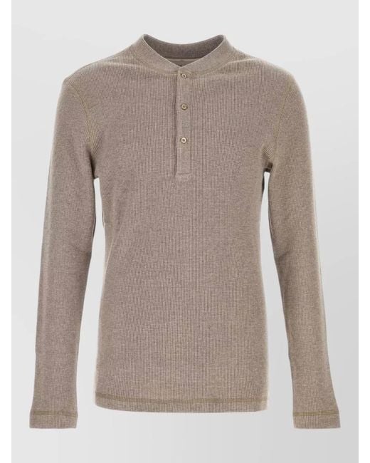 Brunello Cucinelli Gray Cashmere Blend T-Shirt for men