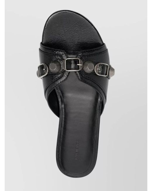 Balenciaga Multicolor Leather Flat Slippers