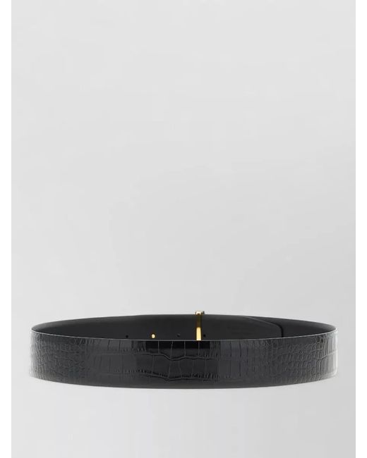 Tom Ford Gray Leather Reversible Belt for men