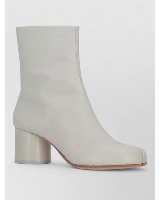 Maison Margiela Gray Leather Ankle Boots