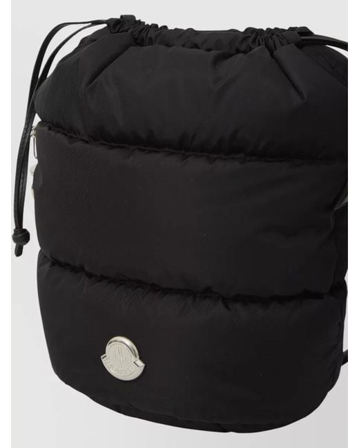 Moncler Black Caradoc Quilted Nylon Bucket Bag