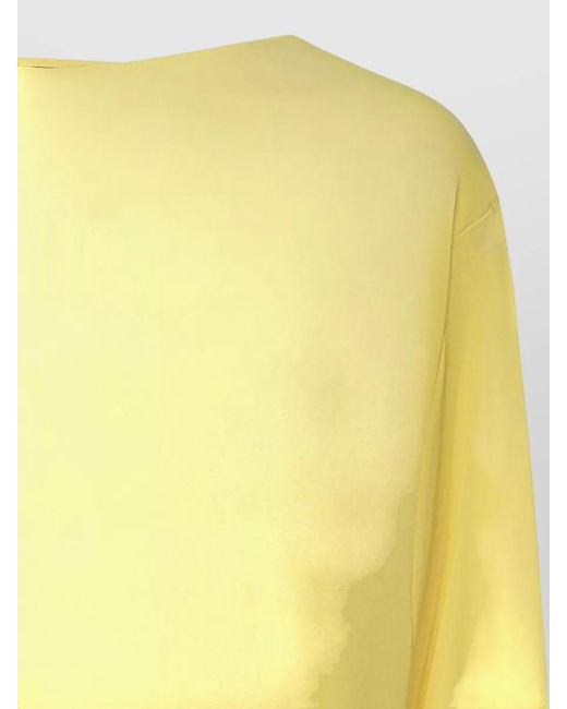Jacquemus Yellow Draped Cutout Mini Dress