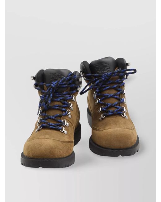 Burberry Brown Leather Trekking Ankle Boots for men