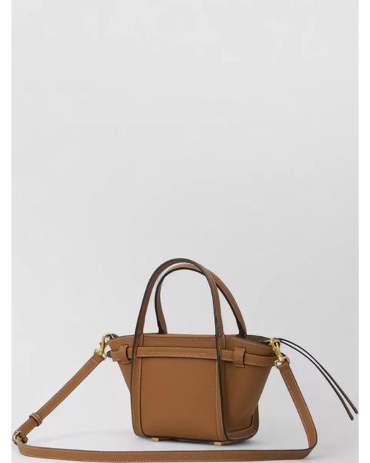 Tod's Brown T Timeless Mini Leather Shoulder Bag