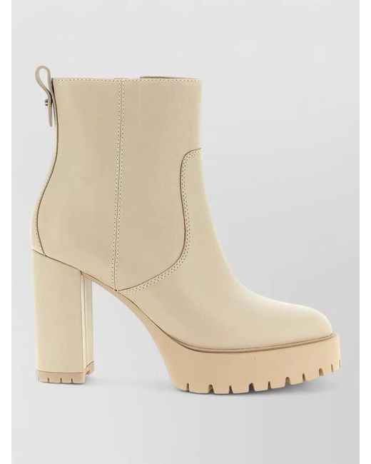 Pinko Natural Leather Ankle Boots