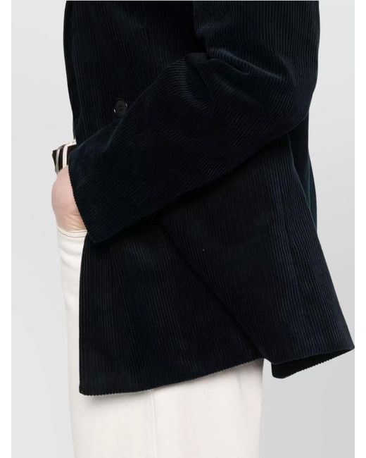A.P.C. Black Cotton Double-Breasted Jacket