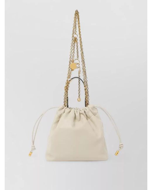 Chloé White Icons Mini Leather Bucket Bag