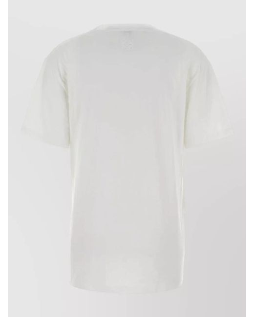Loewe White Jersey T Shirt Crew Neck Graphic Print