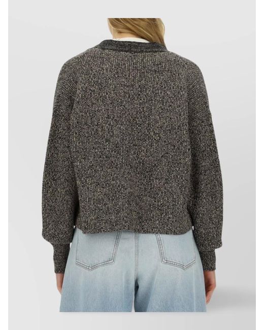 Sportmax Gray Viscose Maxi Cardigan