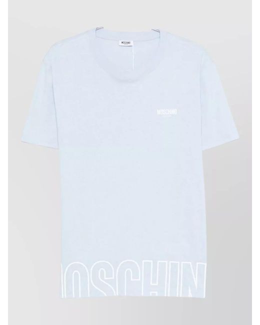 Moschino White Logo Print Short-Sleeve T-Shirt for men