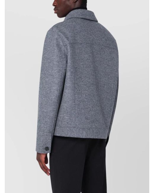 Harris Wharf London Gray Wool Jacket for men