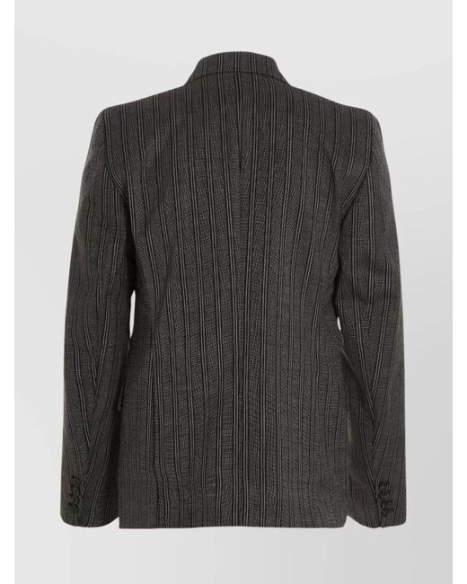 VTMNTS Black Virgin Wool Double-Breasted Blazer for men