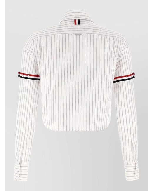 Thom Browne Natural Cropped Shirt
