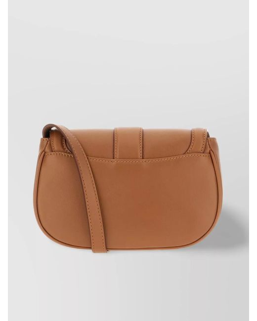McQueen Brown Mini Leather Satchel Bag