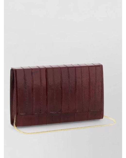 Giuseppe Zanotti Purple Tuxedo Clutch Bag Chain Strap