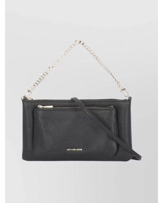 MICHAEL Michael Kors White Versatile Leather Shoulder Bag With Chain Strap