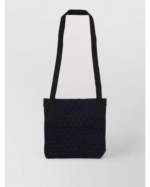 Engineered Garments White Shoulder Bag Quilted Design Adjustable Strap for men