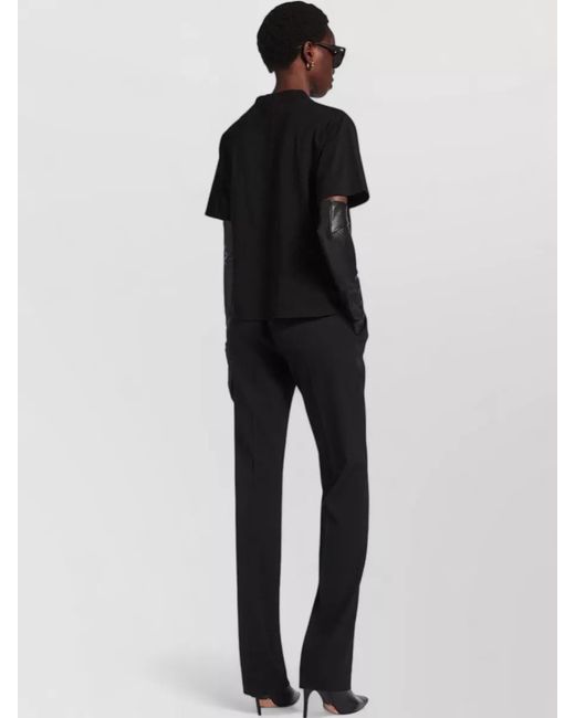 Balenciaga Black Medium Fit T Shirt Crew Neck Graphic