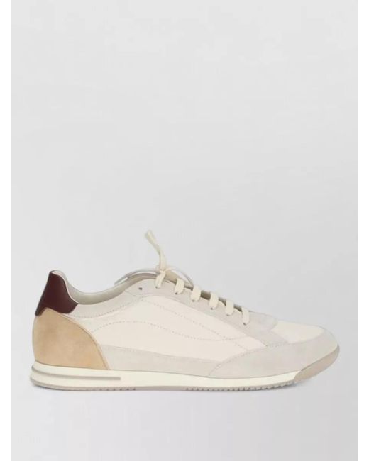 Brunello Cucinelli Natural Calf Leather Low Top Sneakers for men