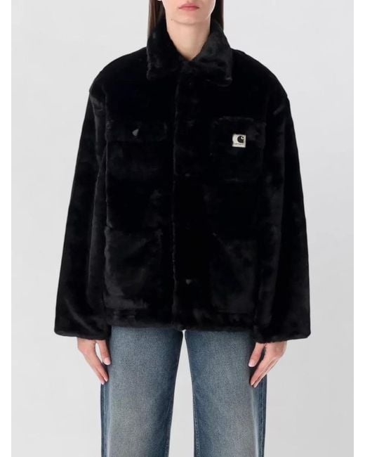 Carhartt Black Faux Fur W' Olney Michigan Coat