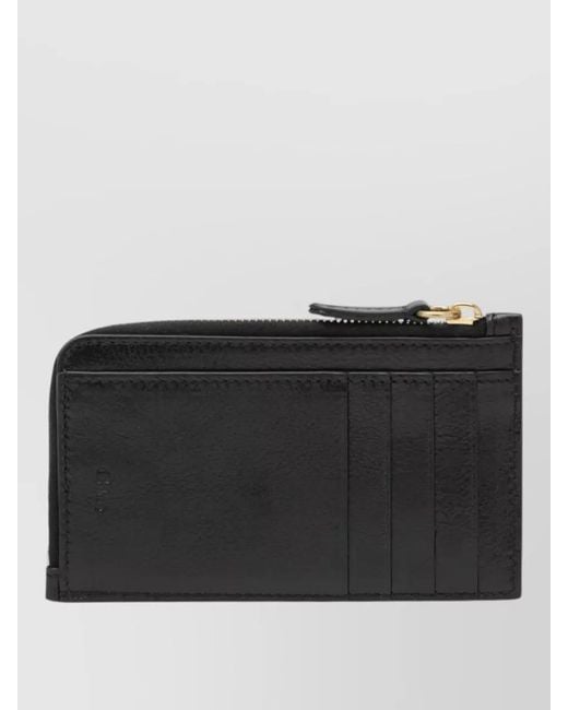 Chloé Black Leather Coin Purse Cardholder