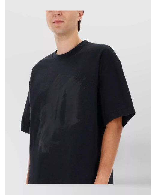 Purple Brand Black Graphic Relaxed Fit T-Shirt With Short Sleeves for men